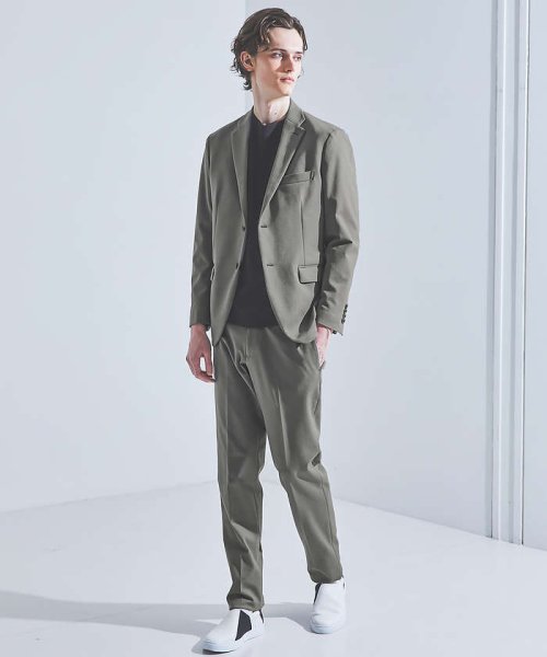 【セットアップ対応/FLEX JACKET】ポンチ シャンブレー ジャケット モデル：H178 B82 W76 H88 着用サイズ：48ネイビー