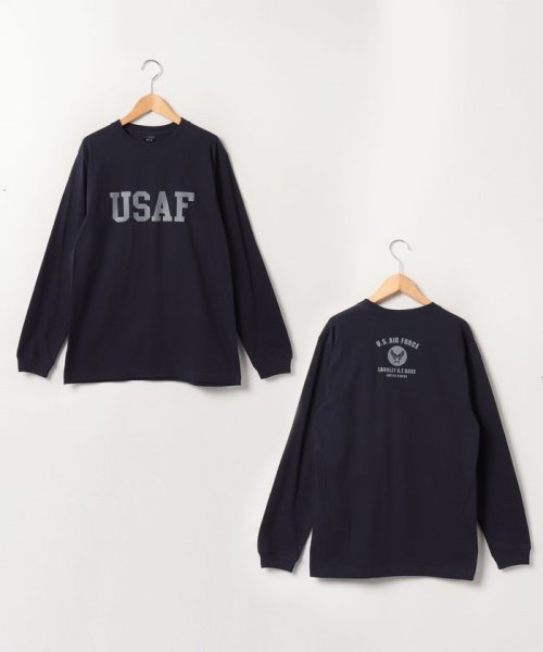 marukawa shonan(marukawa shonan)/【MRU/エムアールユー】コットン100％ USAF ミリタリー プリント ロンT/綿100％ 長袖Ｔシャツ メンズ カジュアル/img55