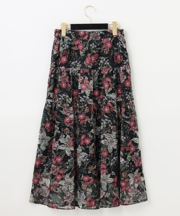 ボタニカルプリント刺繍スカート(505136735)｜阪急百貨店公式通販