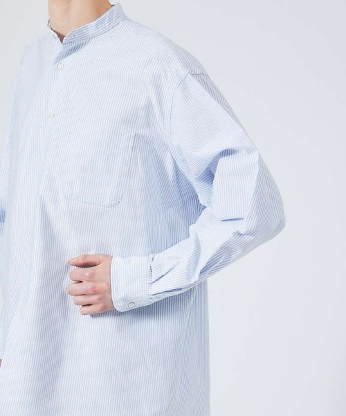 ABAHOUSE(ABAHOUSE)/【Individualized shirts】別注 / ストライプ バンドカラー/img24