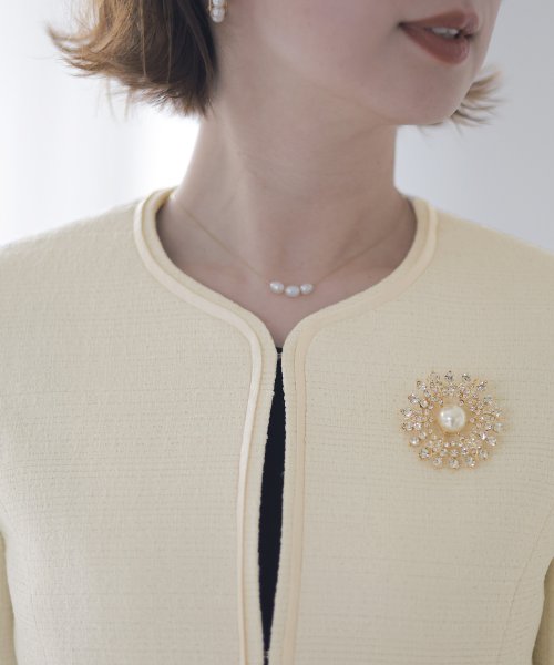 ラメツイードテーパードパンツスーツセット  W1632732763(12500円)