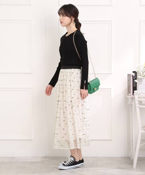 Couture Brooch(クチュールブローチ)/【すぐに着まわせる、春アイテム】チュール刺繍スカート/img03