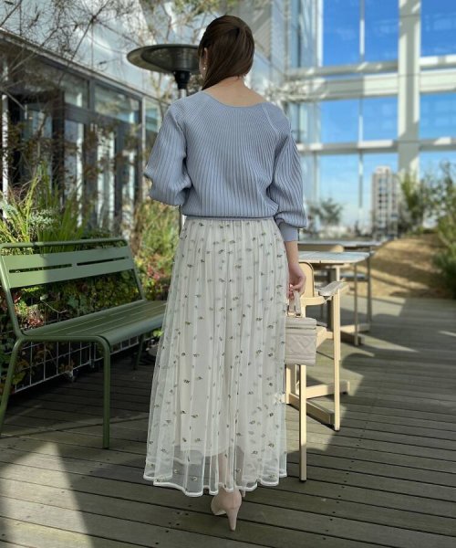 Couture Brooch(クチュールブローチ)/【すぐに着まわせる、春アイテム】チュール刺繍スカート/img08
