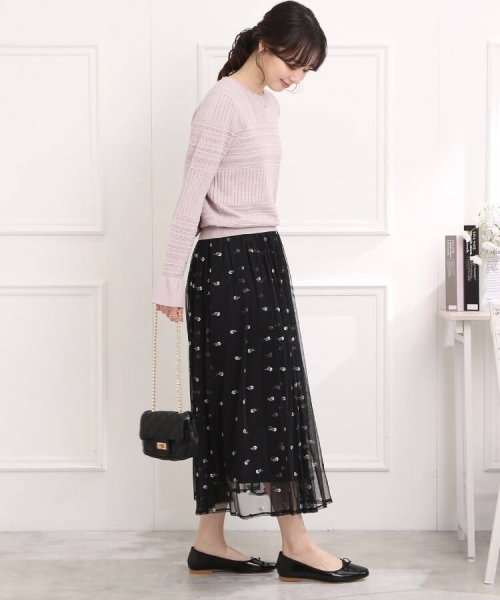 Couture Brooch(クチュールブローチ)/【すぐに着まわせる、春アイテム】チュール刺繍スカート/img10