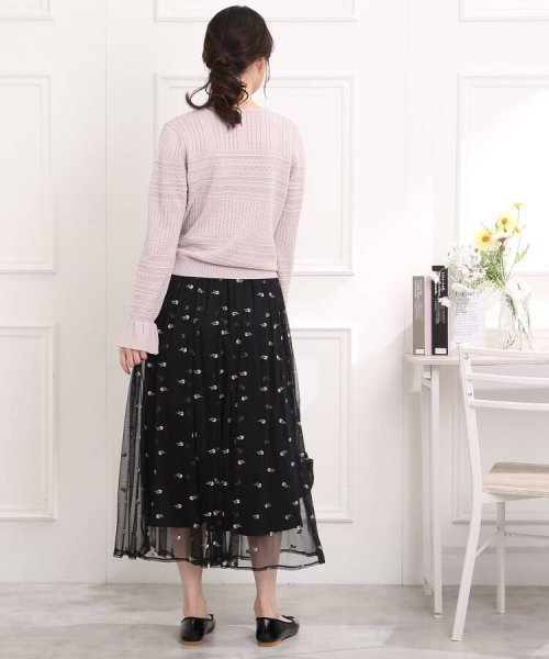 Couture Brooch(クチュールブローチ)/【すぐに着まわせる、春アイテム】チュール刺繍スカート/img11