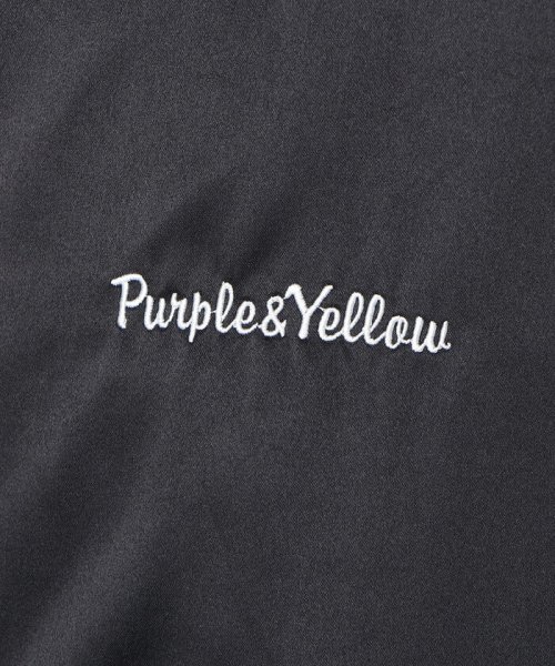Purple & Yellow(パープル＆イエロー)/サテン スタジアムジャンパー/img30