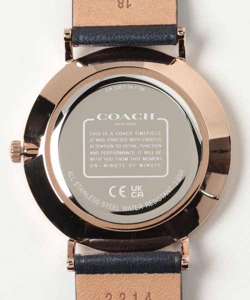 COACH(コーチ)/【COACH】コーチ 腕時計 レディース COACH 14503802 PERRY ペリー 36MM  クォーツ　ローズーゴールド　ネイビー革ベルト /img03