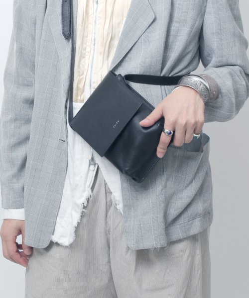 MAISON mou(メゾンムー)/【YArKA/ヤーカ】real leather box flap shoulder bag [Alnitak3]/リアルレザーフラップ ショルダー バッグ/img12