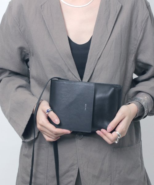 MAISON mou(メゾンムー)/【YArKA/ヤーカ】real leather box flap shoulder bag [Alnitak3]/リアルレザーフラップ ショルダー バッグ/img14