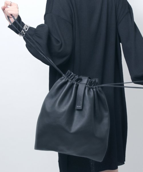 MAISON mou(メゾンムー)/【YArKA/ヤーカ】real leather drawstring tote & hand bag [bdbd2]/リアルレザー巾着 トート バッグ/img15