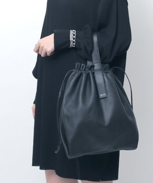 MAISON mou(メゾンムー)/【YArKA/ヤーカ】real leather drawstring tote & hand bag [bdbd2]/リアルレザー巾着 トート バッグ/img17