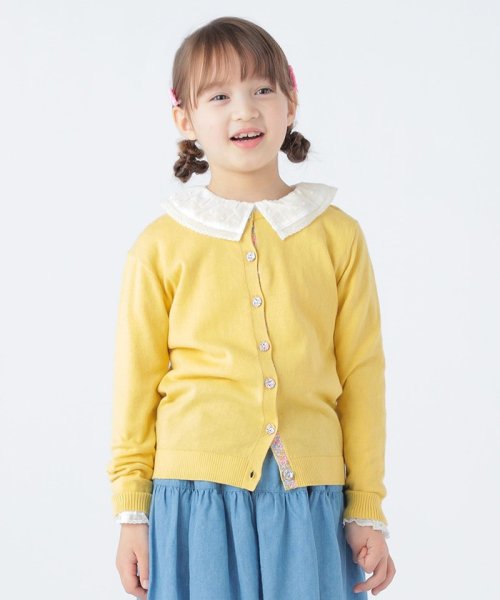 SHIPS KIDS(シップスキッズ)/SHIPS KIDS:100～130cm / 無地×リバティ カーディガン/img10