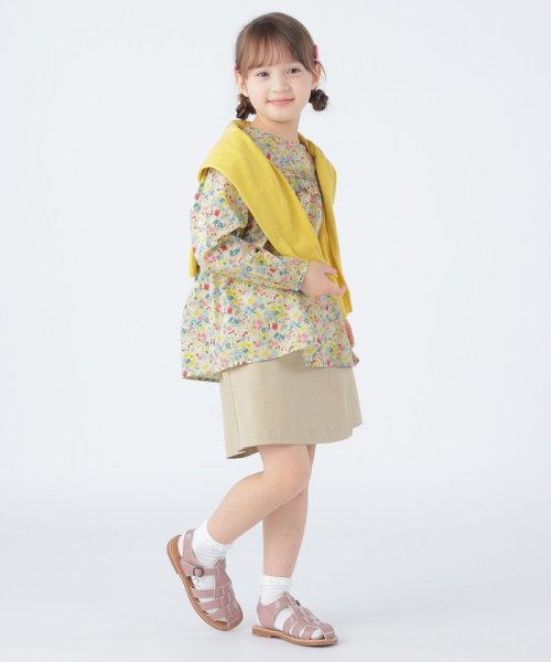 SHIPS KIDS(シップスキッズ)/SHIPS KIDS:100～130cm / 無地×リバティ カーディガン/img14