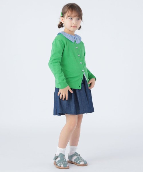 SHIPS KIDS(シップスキッズ)/SHIPS KIDS:100～130cm / 無地×リバティ カーディガン/img21