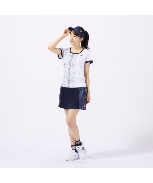 FILA（ZETT Ladies）(フィラ（ゼット　レディース）)/【テニス】アシンメトリ― ドルマンTシャツ 小紋水玉柄 スポーツウェア レディース/img11