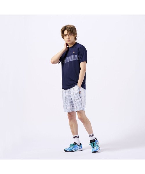 FILA（ZETT Mens）(フィラ（ゼット　メンズ）)/【テニス】切替Tシャツ 小紋水玉柄 スポーツウェア メンズ/img10