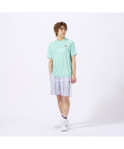 FILA（ZETT Mens）(フィラ（ゼット　メンズ）)/【テニス】切替Tシャツ 小紋水玉柄 スポーツウェア メンズ/img12