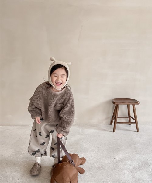 aimoha(aimoha（アイモハ）)/【aimoha－KIDS－】韓国子供服　かわいい総柄裏フリーススウェットパンツ/img02