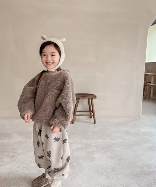 aimoha(aimoha（アイモハ）)/【aimoha－KIDS－】韓国子供服　かわいい総柄裏フリーススウェットパンツ/img03