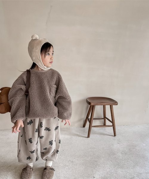 aimoha(aimoha（アイモハ）)/【aimoha－KIDS－】韓国子供服　かわいい総柄裏フリーススウェットパンツ/img04