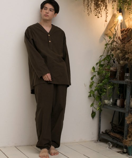 S'more(スモア)/【S'more】V NECK SLEEPING SHIRTS/img12