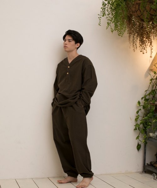 S'more(スモア)/【S'more】V NECK SLEEPING SHIRTS/img19