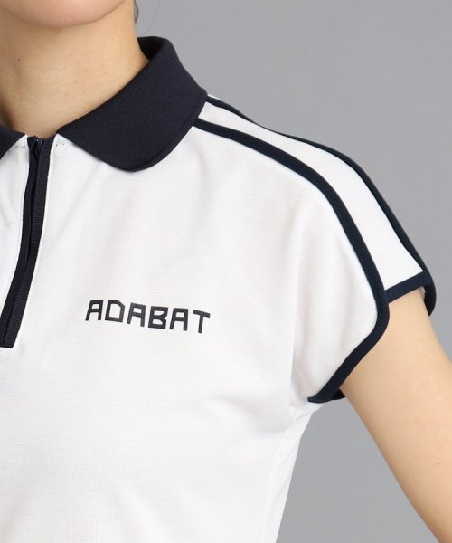 adabat(アダバット)/【日本製】ショルダーラインデザイン ハーフジップポロシャツ/img05