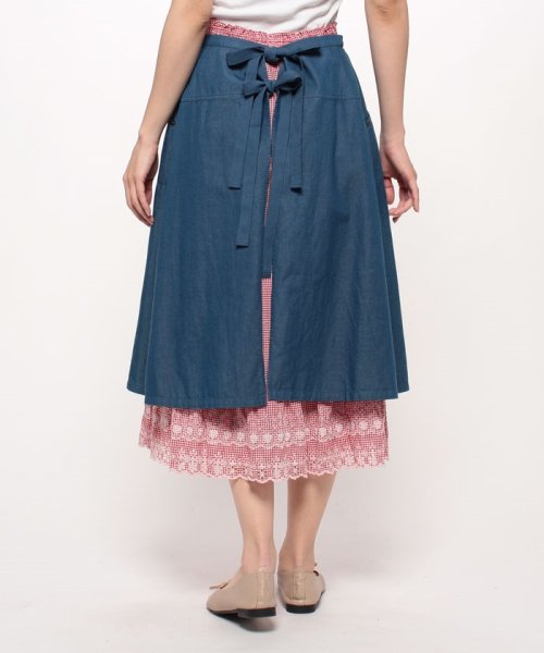 セール】バスケットうさぎ刺繍レイヤードスカート(505148839) | ピンク  