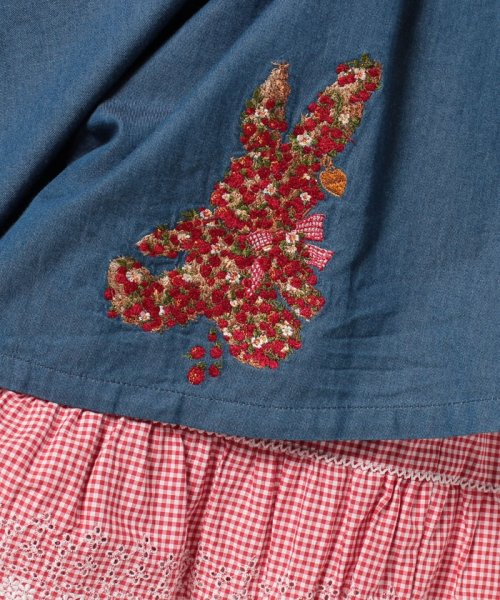 セール】バスケットうさぎ刺繍レイヤードスカート(505148839) | ピンク  