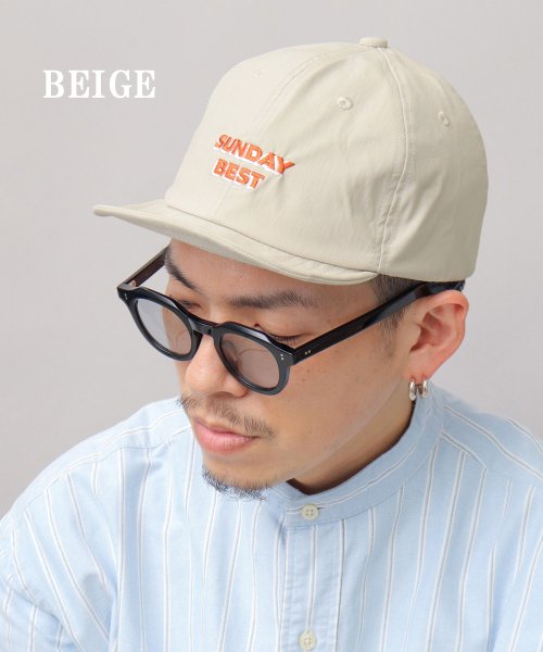 Besiquenti(ベーシックエンチ)/3D風刺繍デザイン ショートバイザー アンパイアキャップ ボールキャップ シンプル カジュアル 帽子 メンズ/img11