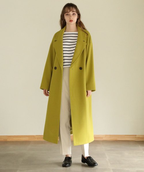 aity アイティ サイドスリットロングチェスターコート チェスターコート フロントボタン サイドスリット ロングコート ビッグシルエット オーバーサイズ ゆっ 5cm アイティ