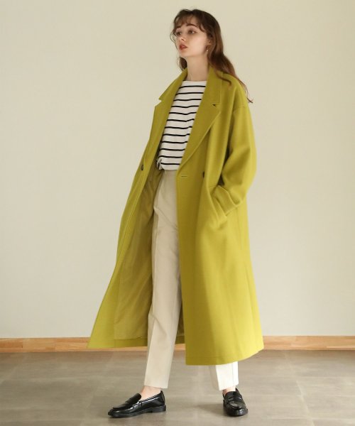 aity アイティ サイドスリットロングチェスターコート チェスターコート フロントボタン サイドスリット ロングコート ビッグシルエット オーバーサイズ ゆっ 5cm アイティ