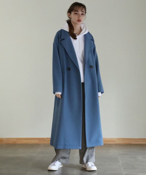 aity アイティ サイドスリットロングチェスターコート チェスターコート フロントボタン サイドスリット ロングコート ビッグシルエット オーバーサイズ ゆっ 5cm アイティ