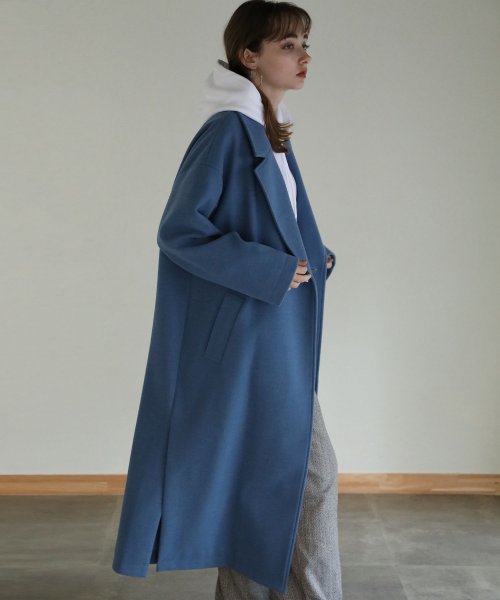 aity アイティ サイドスリットロングチェスターコート チェスターコート フロントボタン サイドスリット ロングコート ビッグシルエット オーバーサイズ ゆっ 5cm アイティ