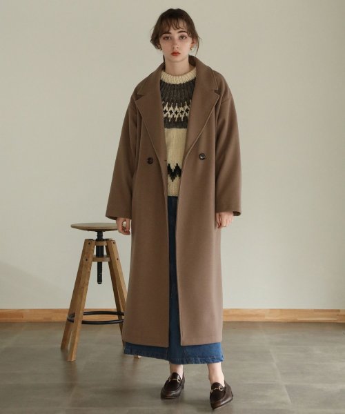 aity アイティ サイドスリットロングチェスターコート チェスターコート フロントボタン サイドスリット ロングコート ビッグシルエット オーバーサイズ ゆっ 5cm アイティ