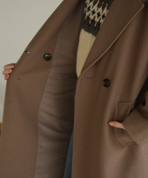 aity アイティ サイドスリットロングチェスターコート チェスターコート フロントボタン サイドスリット ロングコート ビッグシルエット オーバーサイズ ゆっ 5cm アイティ