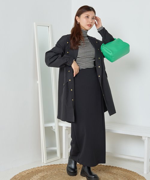 【OMNES】撥水加工フィッシュテール ノーカラーコート 人気・おすすめ｜使いやすい・旅行におすすめ 品質保証 全国発送 日本国内発送・最短翌日お届け