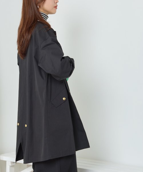 【OMNES】撥水加工フィッシュテール ノーカラーコート 人気・おすすめ｜使いやすい・旅行におすすめ 品質保証 全国発送 日本国内発送・最短翌日お届け
