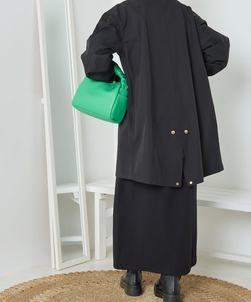 【OMNES】撥水加工フィッシュテール ノーカラーコート 人気・おすすめ｜使いやすい・旅行におすすめ 品質保証 全国発送 日本国内発送・最短翌日お届け