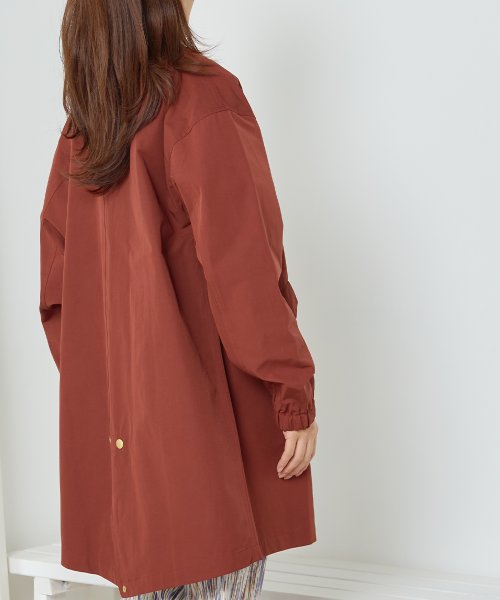 【OMNES】撥水加工フィッシュテール ノーカラーコート 人気・おすすめ｜使いやすい・旅行におすすめ 品質保証 全国発送 日本国内発送・最短翌日お届け