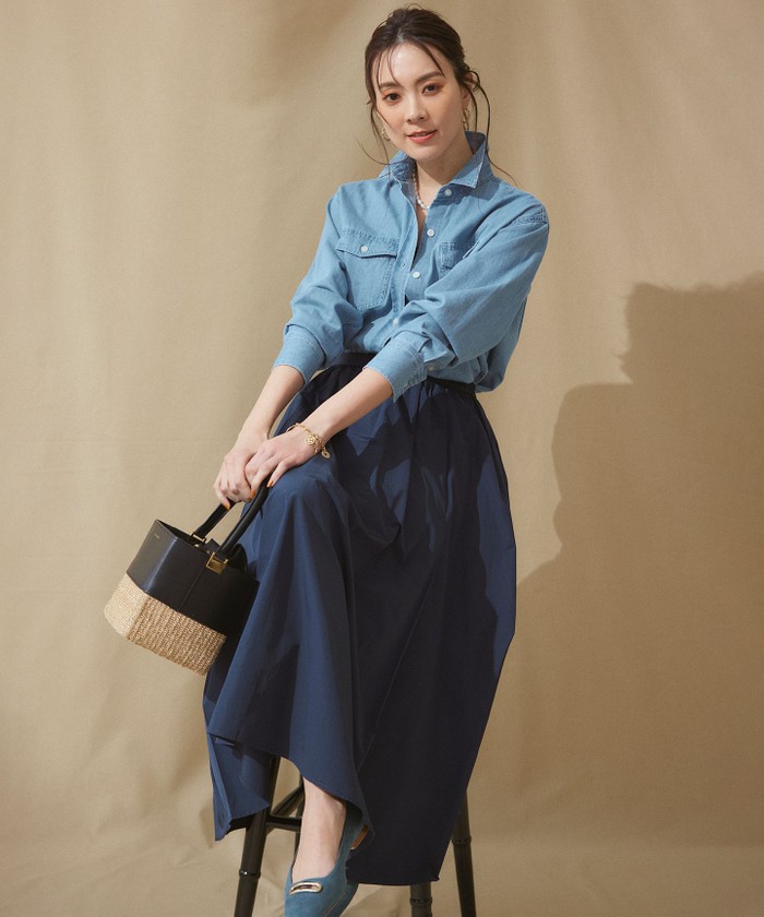 【23区】DENIM デニムダンガリースキッパーブラウス 23区】DENIM デニムダンガリースキッパーブラウス - メルカリ