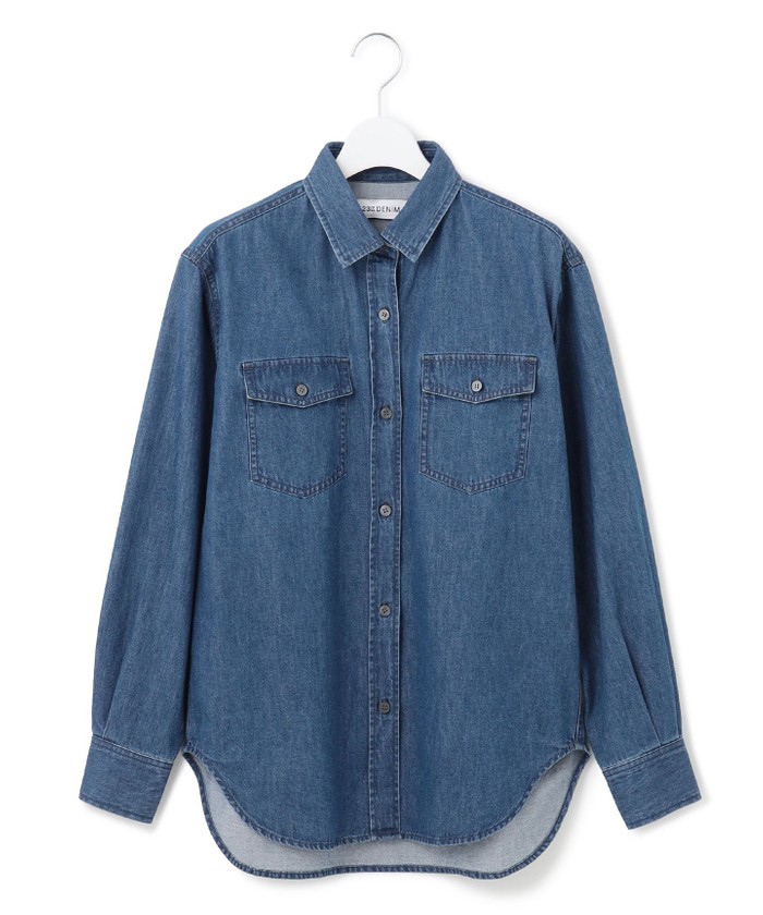 洗える】23区DENIM ライトダンガリー シャツ(505158988)｜阪急百貨店