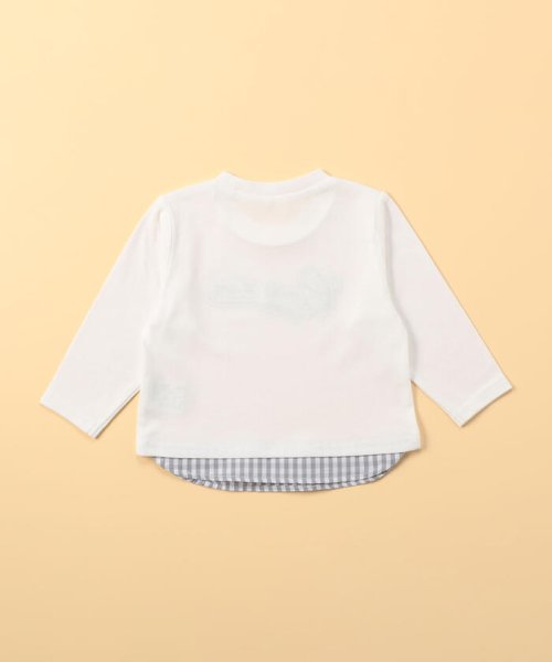 COMME CA ISM KIDS(コムサイズム（キッズ）)/ギンガムチェック使い　長袖Tシャツ(80・90cm)/img01