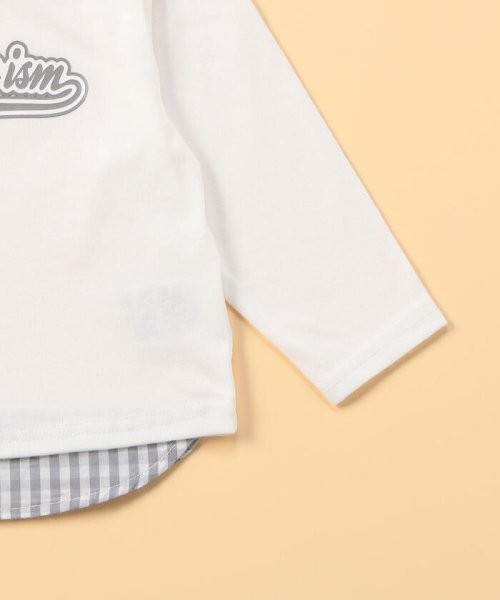 COMME CA ISM KIDS(コムサイズム（キッズ）)/ギンガムチェック使い　長袖Tシャツ(80・90cm)/img03