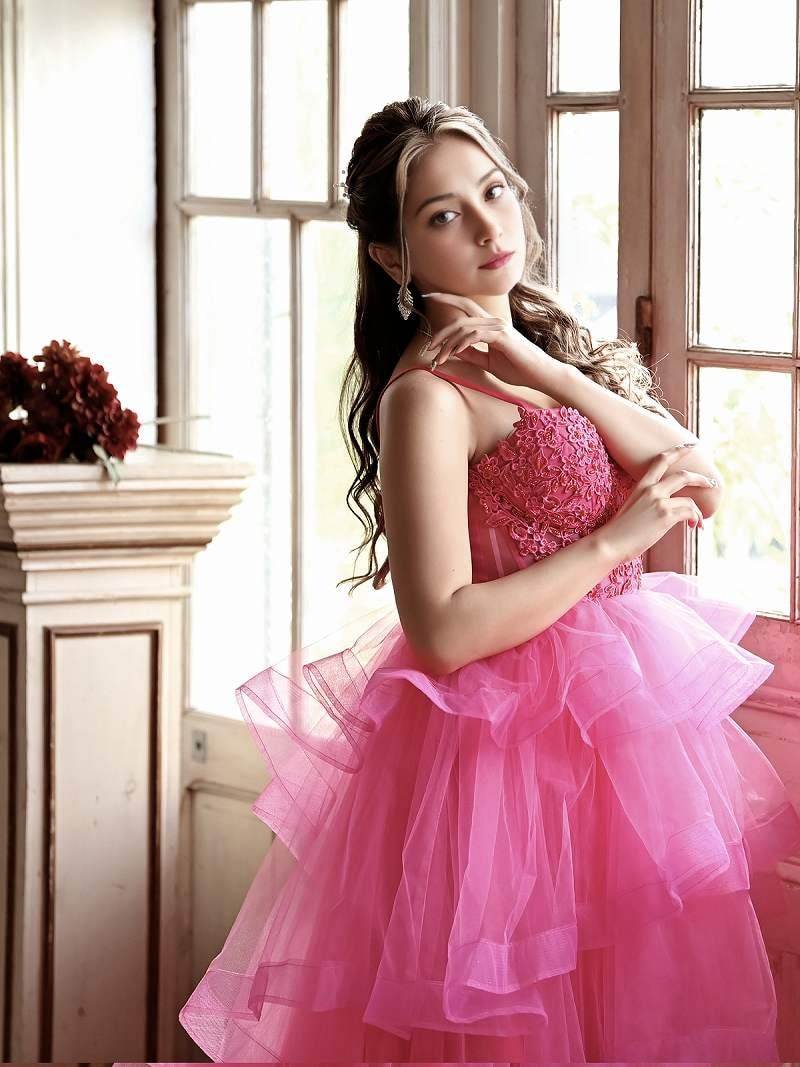 Aラインロングドレス演奏会ステージ二次会誕生日パティーキャバ嬢  