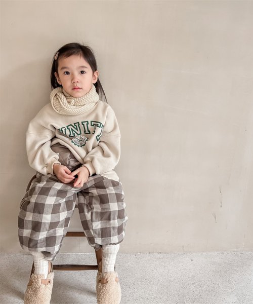 aimoha(aimoha（アイモハ）)/【aimoha－KIDS－】韓国子供服　アメカジフロントプリント裏フリースビッグスウェット/img01