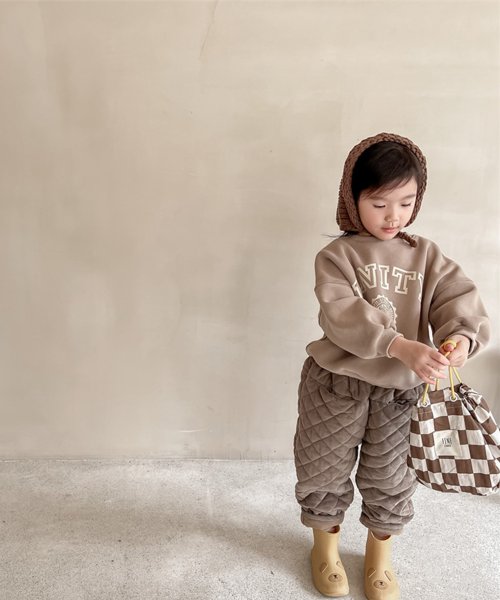 aimoha(aimoha（アイモハ）)/【aimoha－KIDS－】韓国子供服　アメカジフロントプリント裏フリースビッグスウェット/img17