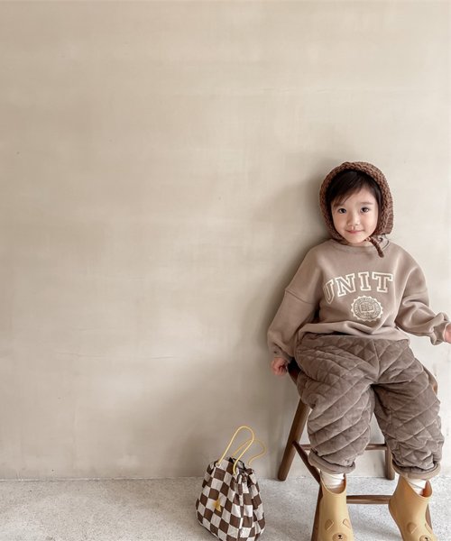 aimoha(aimoha（アイモハ）)/【aimoha－KIDS－】韓国子供服　アメカジフロントプリント裏フリースビッグスウェット/img21