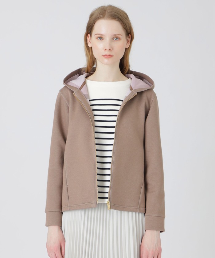 クレストブリッジチェックダンボールジップアップブルゾン(505160571