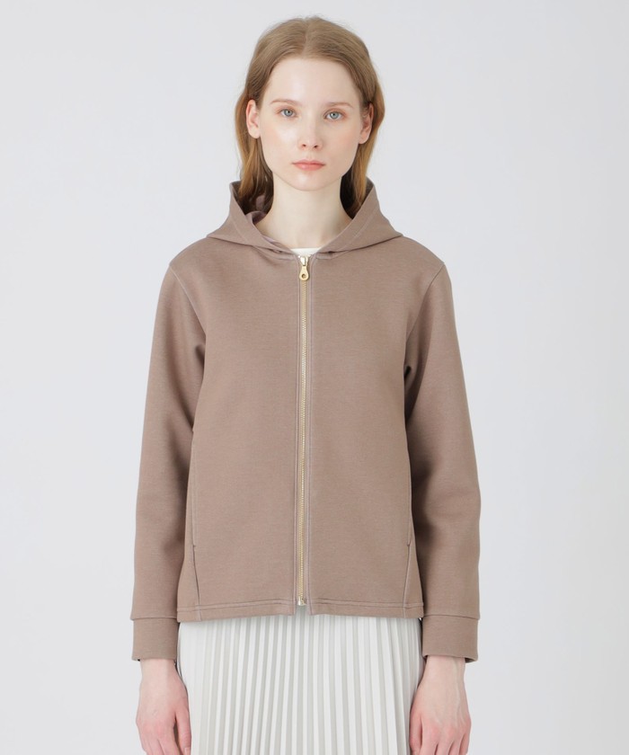 クレストブリッジチェックダンボールジップアップブルゾン